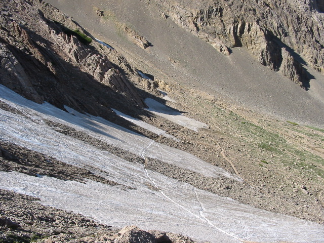 What we walked across - yes it's snow!