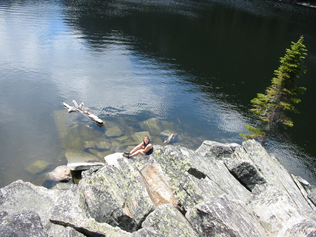 Jenny down at the water