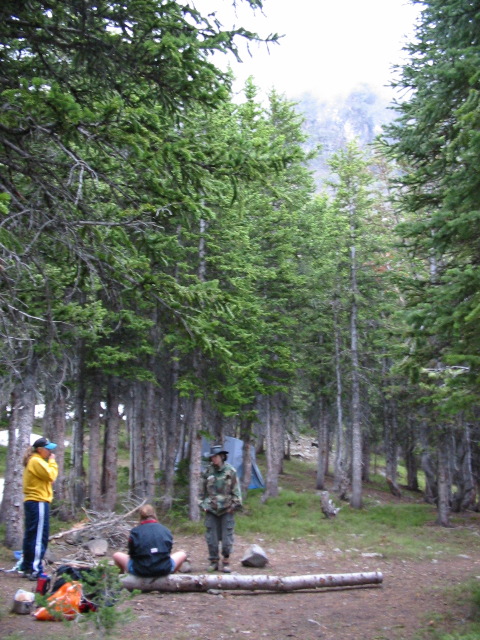 Second camping site: Kelly, Jenny, and Vanessa