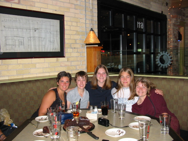 The girls: Anne, Jess, Heather, River, and Jenny