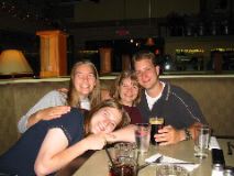 Brian's 21st B-day at Montana Ale Works 7-7-02 (next 6 pics): River, Heather, Jenny, and Paul