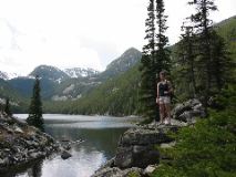 Jess in front of the scenery