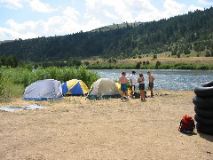 Madison River tubing and camping 7-20-02 (next 20 pics): Sam, Vanessa, Paul S., Jenny, and Paul C.