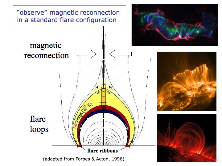Flare
reconnection model and flare observations
