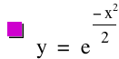 y=e^(-x^2/2)