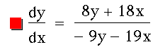 function(optotal(x),y)=(8*y+18*x)/(-(9*y)-(19*x))