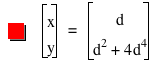 vector(x,y)=vector(d,d^2+4*d^4)