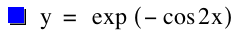 y=exp([-cos(2*x)])