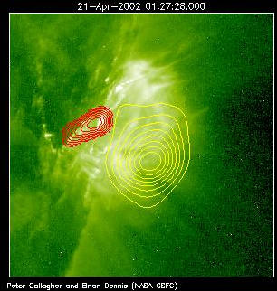RHESSI IMAGE OF A SOLAR FLARE