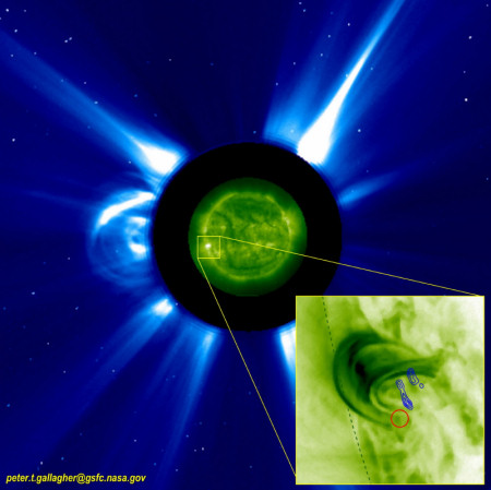 SOHO, TRACE, AND RHESSI IMAGES OF A SOLAR FLARE