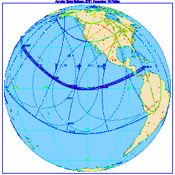 The Eclipse path across the Pacific