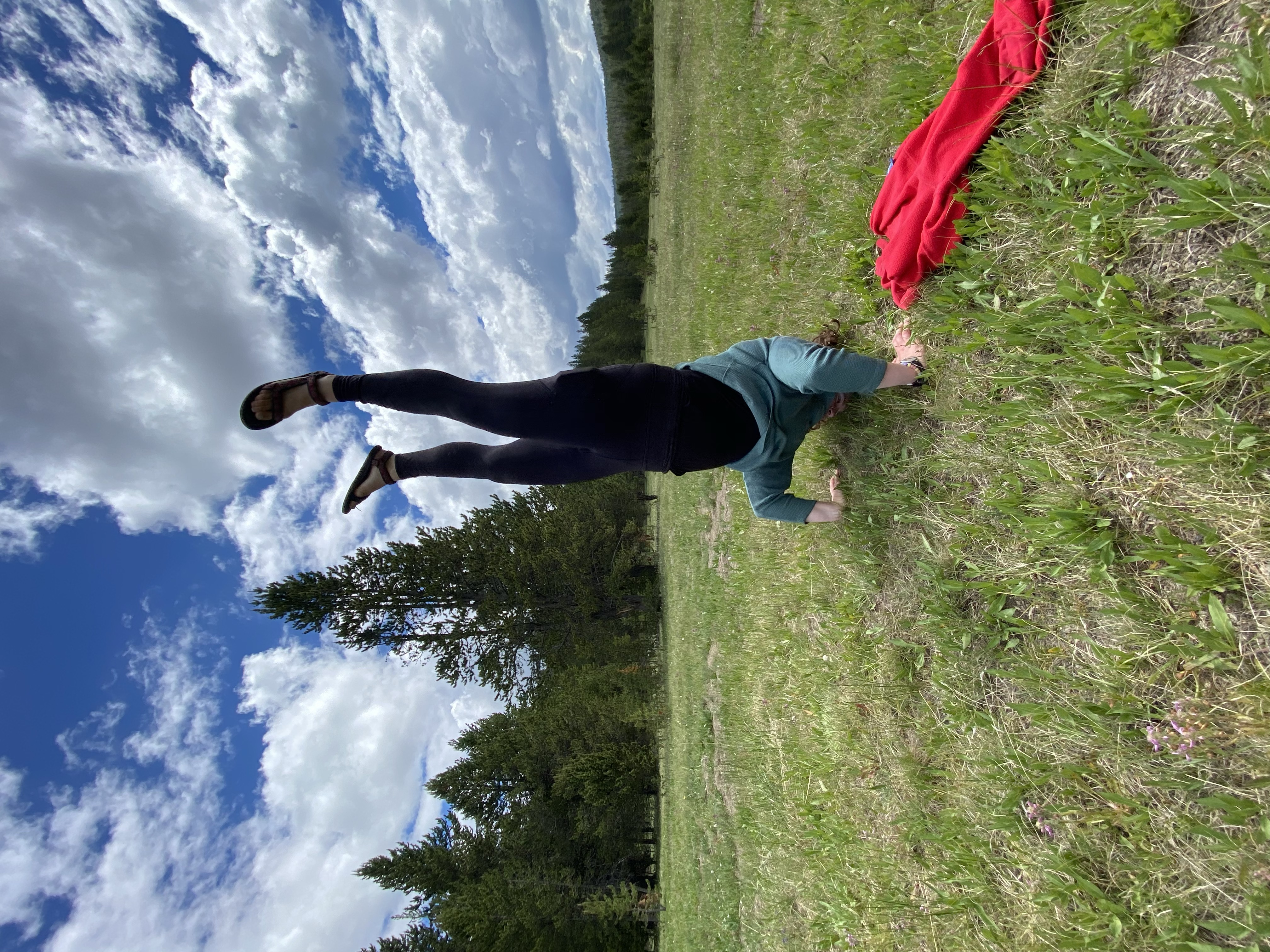 Headstand in Yellowstone