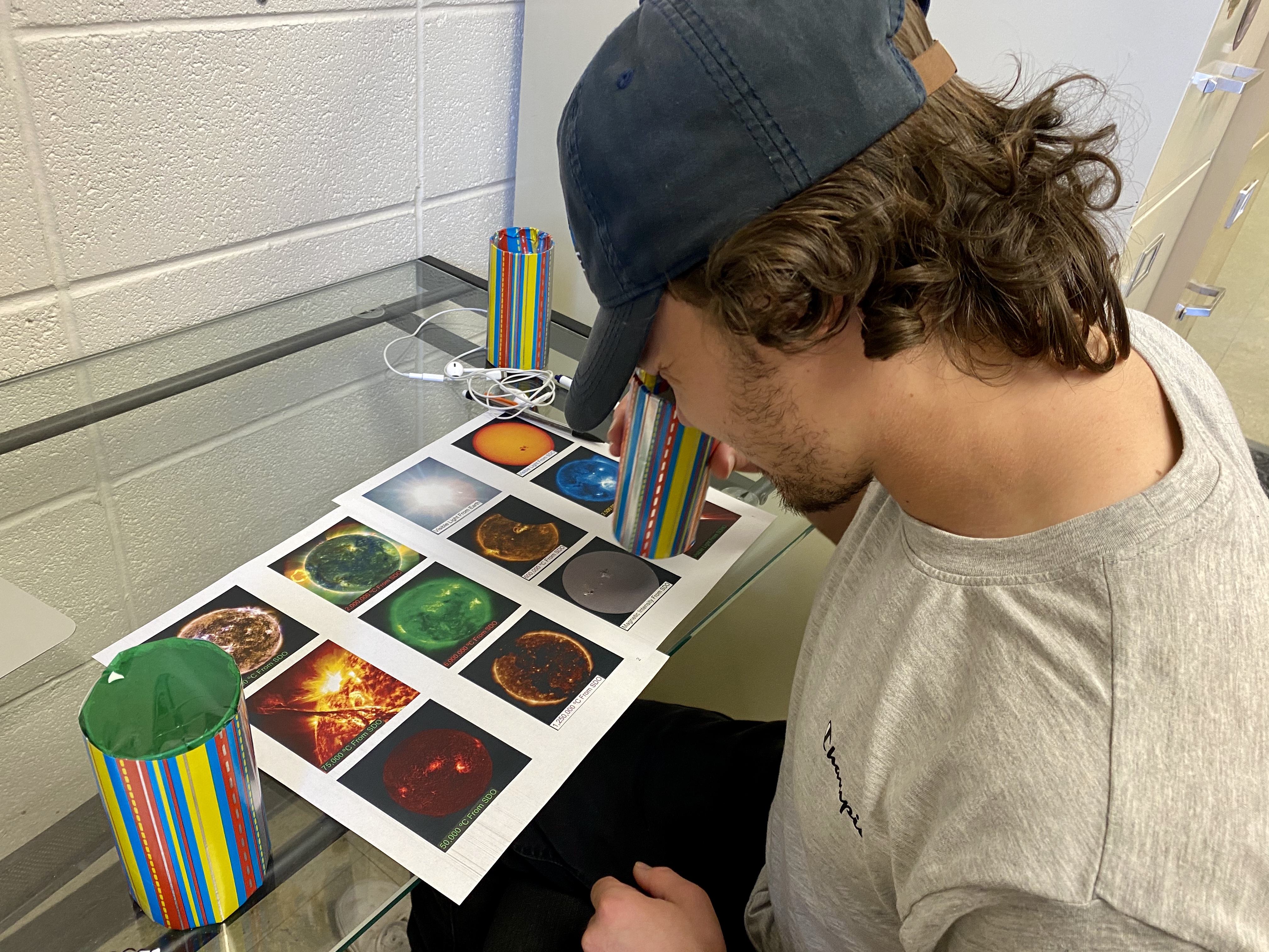 Student Using Color Filters