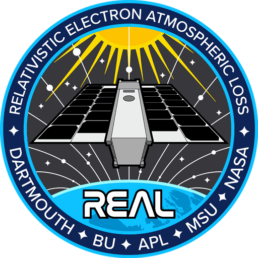 REAL · Relativistic Electron Atmospheric Loss · MSU SSEL · NASA · APL · Dartmouth · BU